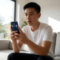 用户通过手机查看体育赛事比分与数据页面